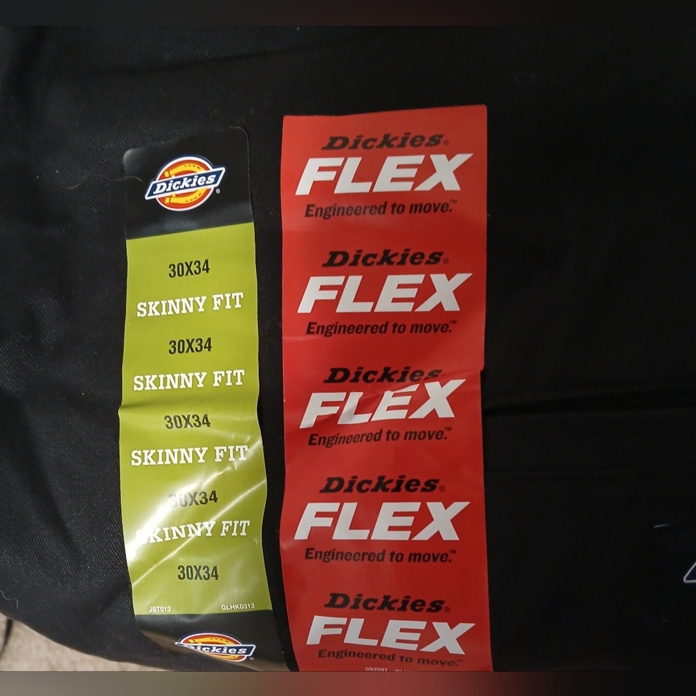 NWT Men's Dickies Black Twill Skinny Work‎ Pants - Picture 10 of 13